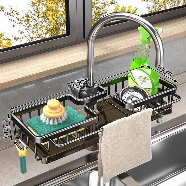 Kitchen Faucet Rack With Drain Tray - PRAGMAHOME
