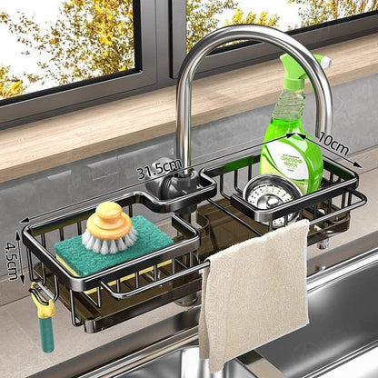Kitchen Faucet Rack With Drain Tray - PRAGMAHOME
